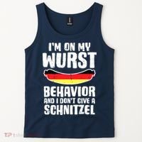 On My Wurst Behavior Dont Give Schnitzel Funny Oktoberfest Tank Top thumb 2