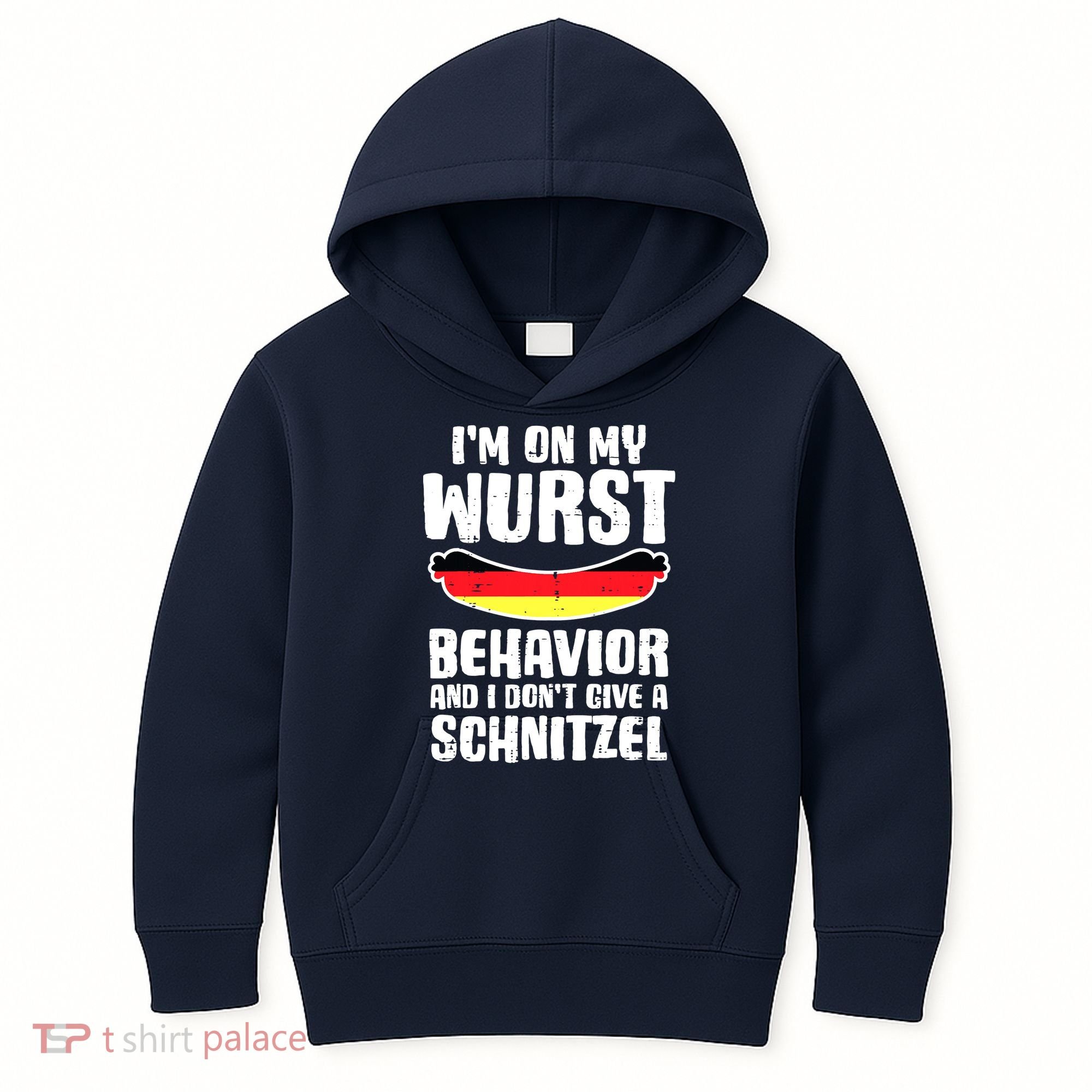 On My Wurst Behavior Dont Give Schnitzel Funny Oktoberfest Kids Hoodie
