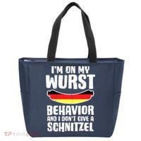 On My Wurst Behavior Dont Give Schnitzel Funny Oktoberfest Tote Bag thumb 0