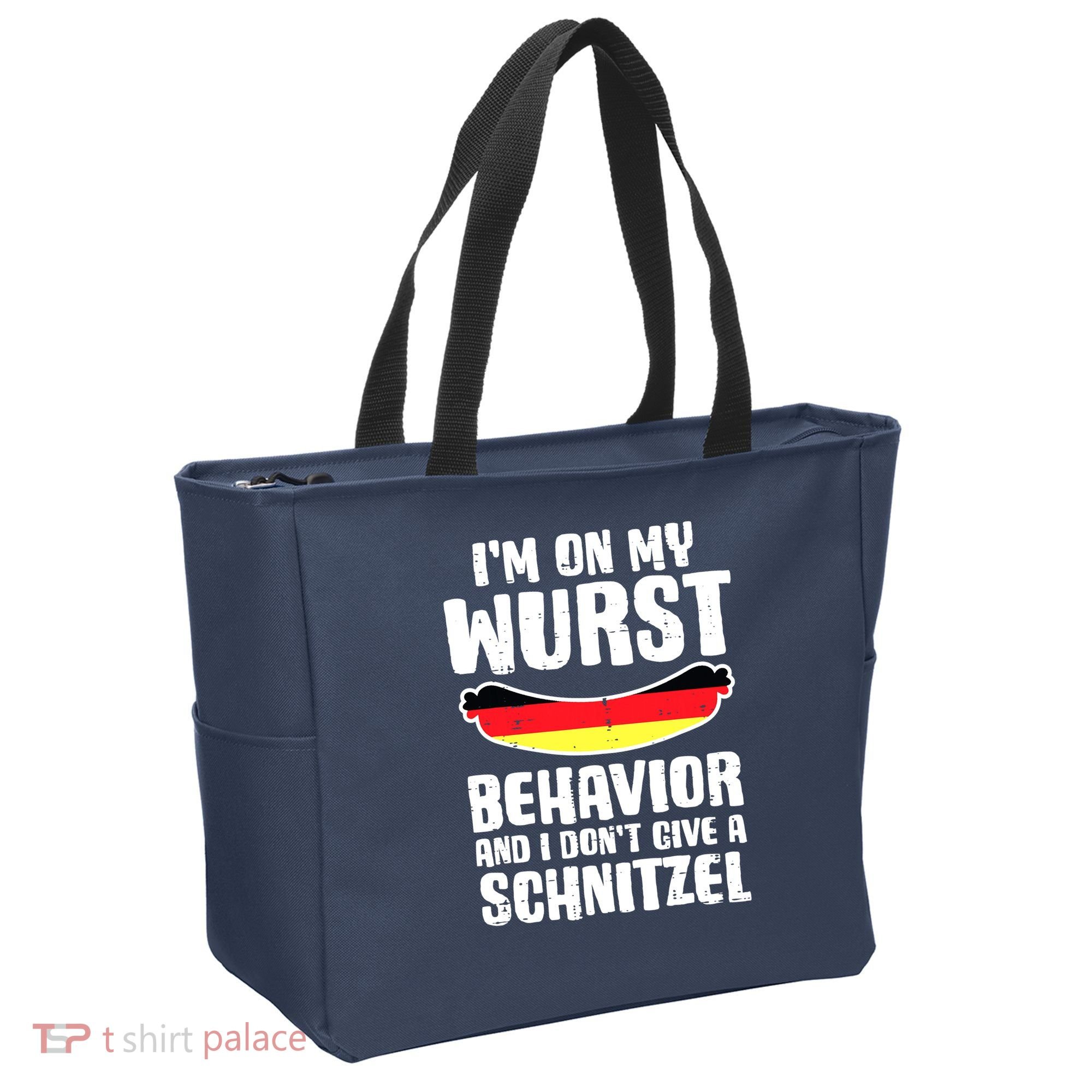 On My Wurst Behavior Dont Give Schnitzel Funny Oktoberfest Tote Bag