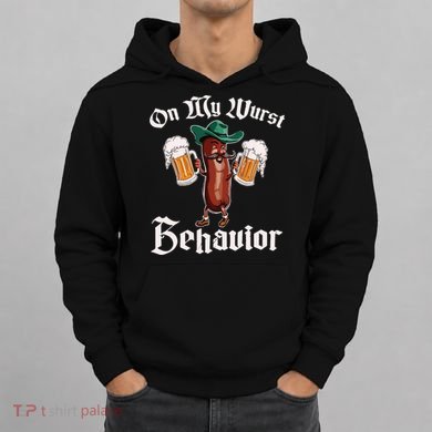 On My Wurst Behavior Funny Oktoberfest Hoodie