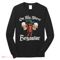 On My Wurst Behavior Funny Oktoberfest Long Sleeve Shirt thumb 0