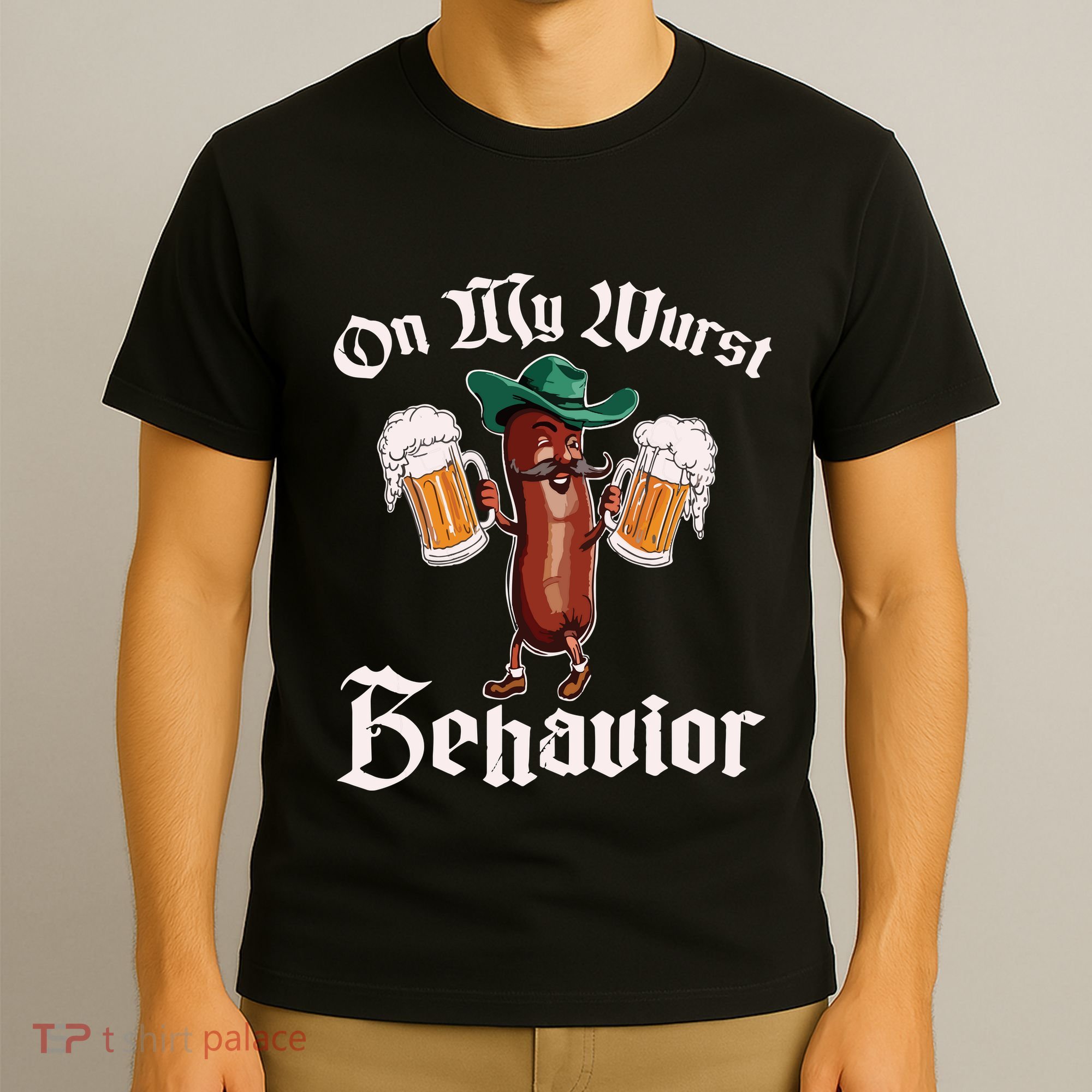 On My Wurst Behavior Funny Oktoberfest T-Shirt