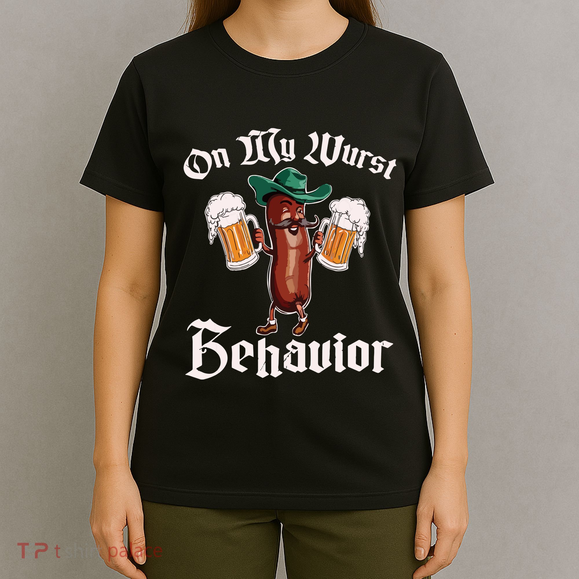 On My Wurst Behavior Funny Oktoberfest T-Shirt
