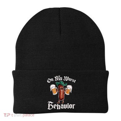 On My Wurst Behavior Funny Oktoberfest Beanie