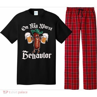 On My Wurst Behavior Funny Oktoberfest Pajama Set