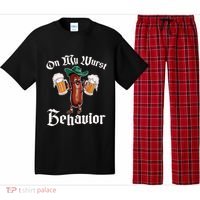 On My Wurst Behavior Funny Oktoberfest Pajama Set thumb 0