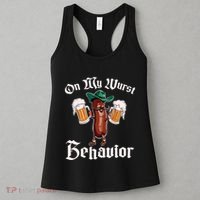 On My Wurst Behavior Funny Oktoberfest Women's Tank Top thumb 3