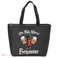 On My Wurst Behavior Funny Oktoberfest Tote Bag thumb 0