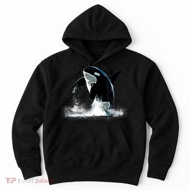 Orca Motif Whale Predator Animals Design Hoodie