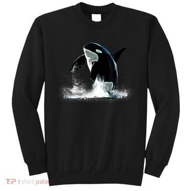 Orca Motif Whale Predator Animals Design Sweatshirt
