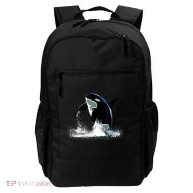 Orca Motif Whale Predator Animals Design Backpack