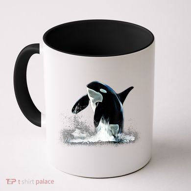 Orca Motif Whale Predator Animals Design Coffee Mug
