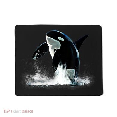 Orca Motif Whale Predator Animals Design Mousepad