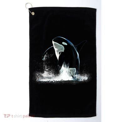 Orca Motif Whale Predator Animals Design Golf Towel