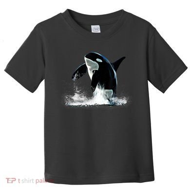 Orca Motif Whale Predator Animals Design Toddler T-Shirt
