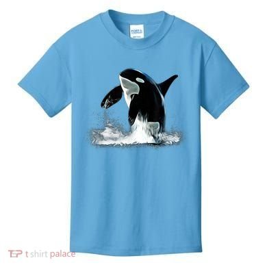 Orca Motif Whale Predator Animals Design Kids T-Shirt
