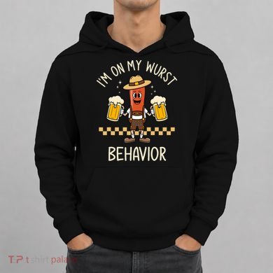 On My Wurst Behavior Sausage Funny Oktoberfest Hoodie