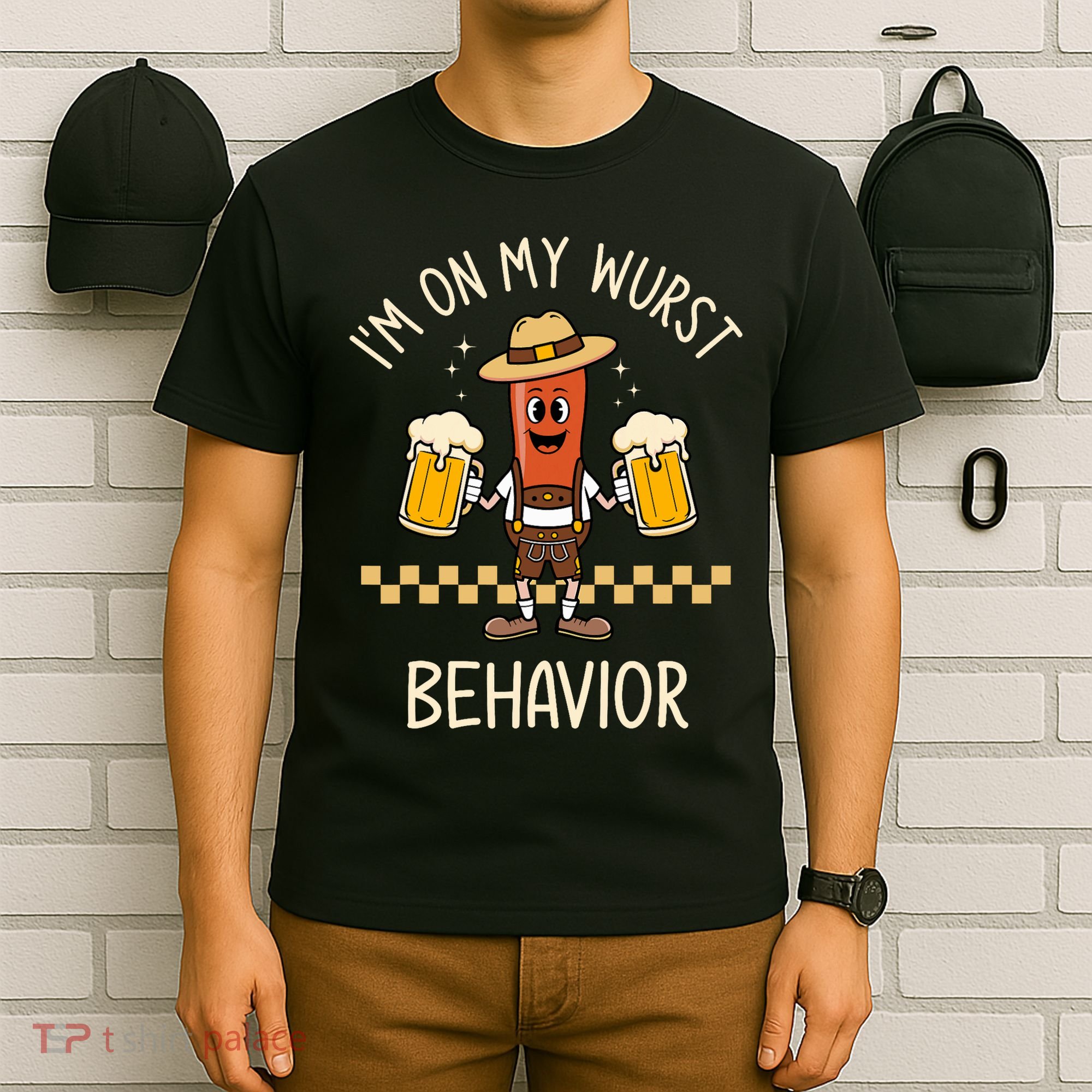 On My Wurst Behavior Sausage Funny Oktoberfest T-Shirt