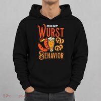 On My Wurst Behavior Funny Bavarian Oktoberfest Hoodie thumb 0