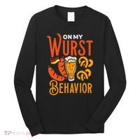 On My Wurst Behavior Funny Bavarian Oktoberfest Long Sleeve Shirt thumb 0