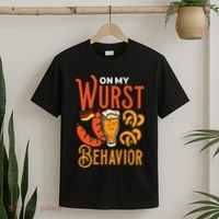 On My Wurst Behavior Funny Bavarian Oktoberfest T-Shirt thumb 2