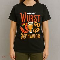 On My Wurst Behavior Funny Bavarian Oktoberfest T-Shirt thumb 4
