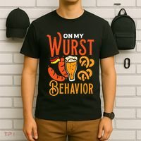 On My Wurst Behavior Funny Bavarian Oktoberfest T-Shirt thumb 6