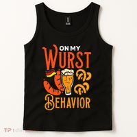On My Wurst Behavior Funny Bavarian Oktoberfest Tank Top thumb 2