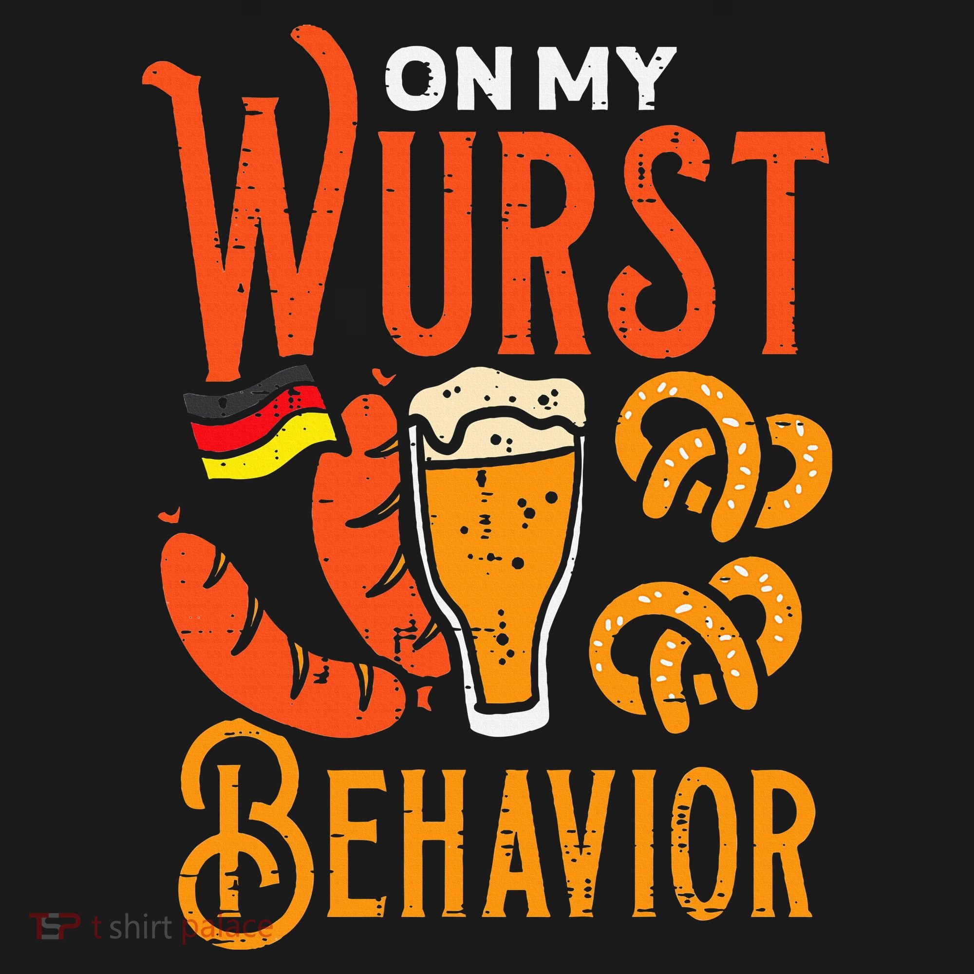 On My Wurst Behavior Funny Bavarian Oktoberfest Women's T-Shirt