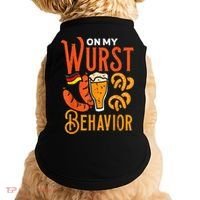 On My Wurst Behavior Funny Bavarian Oktoberfest Doggie Tank thumb 0
