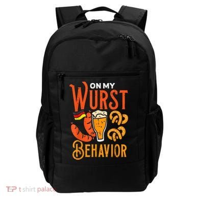 On My Wurst Behavior Funny Bavarian Oktoberfest Backpack