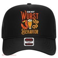 On My Wurst Behavior Funny Bavarian Oktoberfest Hat thumb 0