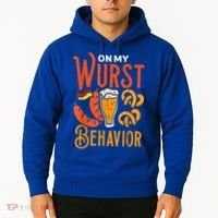 On My Wurst Behavior Funny Bavarian Oktoberfest Hoodie thumb 2