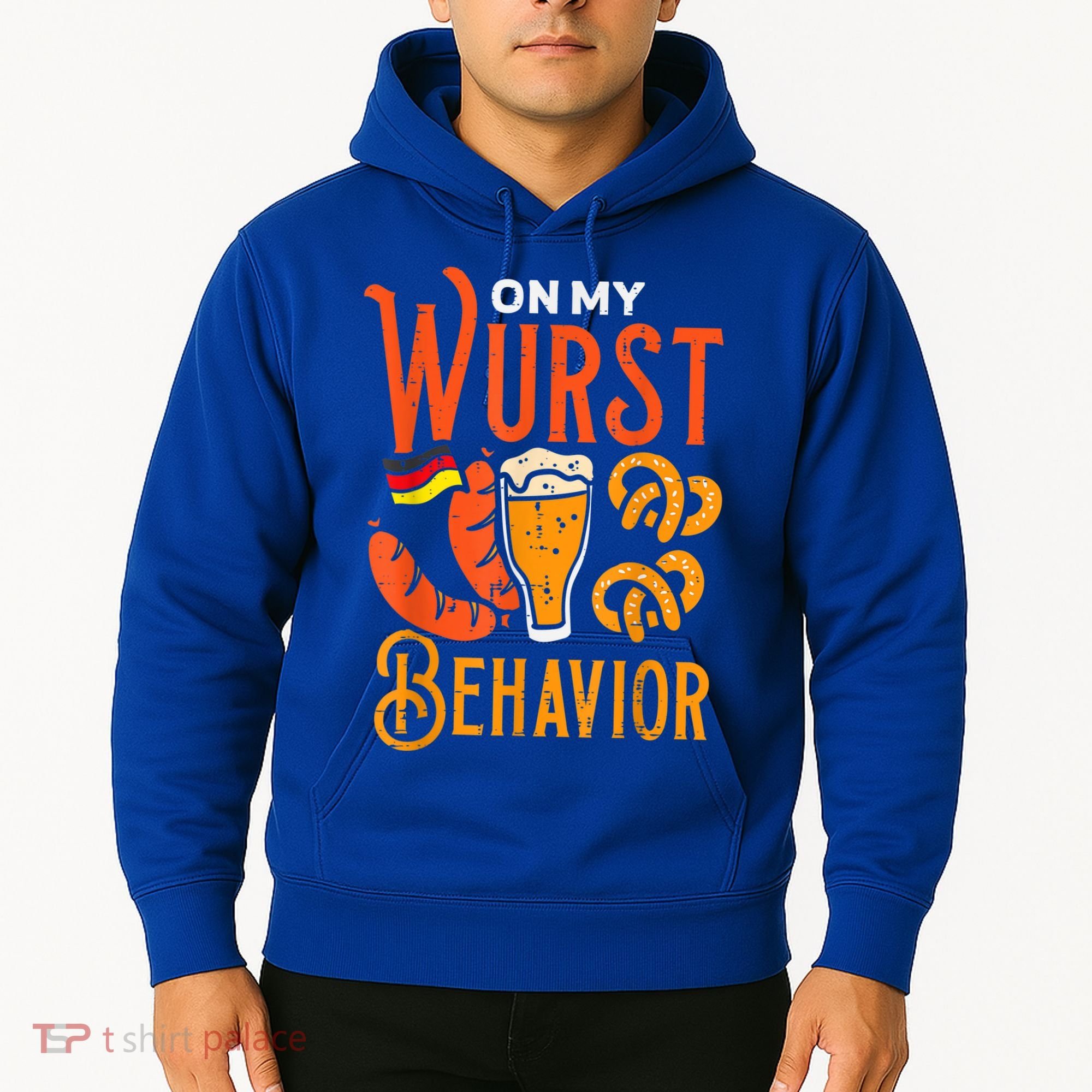 On My Wurst Behavior Funny Bavarian Oktoberfest Hoodie