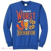 On My Wurst Behavior Funny Bavarian Oktoberfest Sweatshirt thumb 0