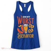 On My Wurst Behavior Funny Bavarian Oktoberfest Women's Tank Top thumb 0