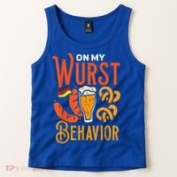 On My Wurst Behavior Funny Bavarian Oktoberfest Tank Top thumb 2