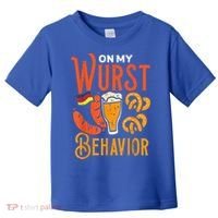 On My Wurst Behavior Funny Bavarian Oktoberfest Toddler T-Shirt thumb 0