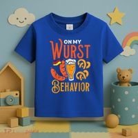 On My Wurst Behavior Funny Bavarian Oktoberfest Toddler T-Shirt thumb 3