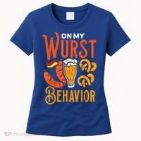On My Wurst Behavior Funny Bavarian Oktoberfest Women's T-Shirt thumb 0