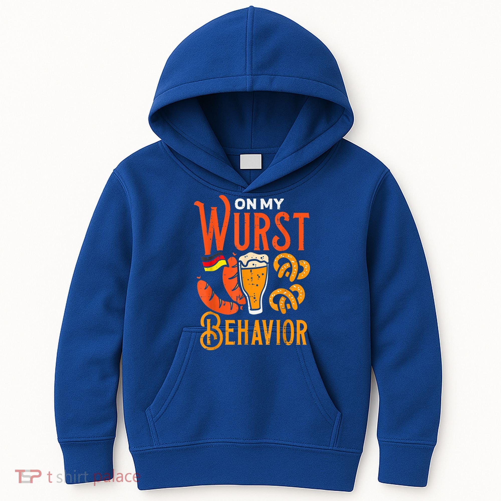On My Wurst Behavior Funny Bavarian Oktoberfest Kids Hoodie