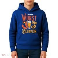 On My Wurst Behavior Funny Bavarian Oktoberfest Kids Hoodie thumb 4