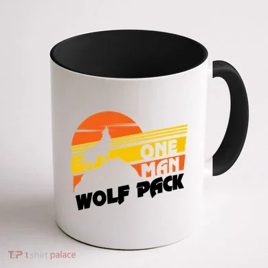One Man Wolf Pack Coffee Mug back