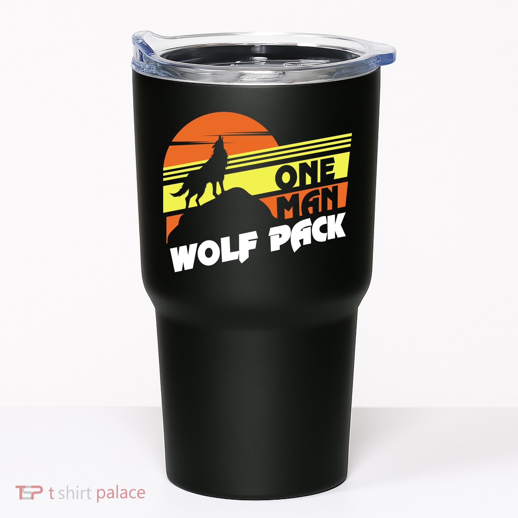 One Man Wolf Pack Tumbler