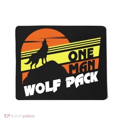 One Man Wolf Pack Mousepad