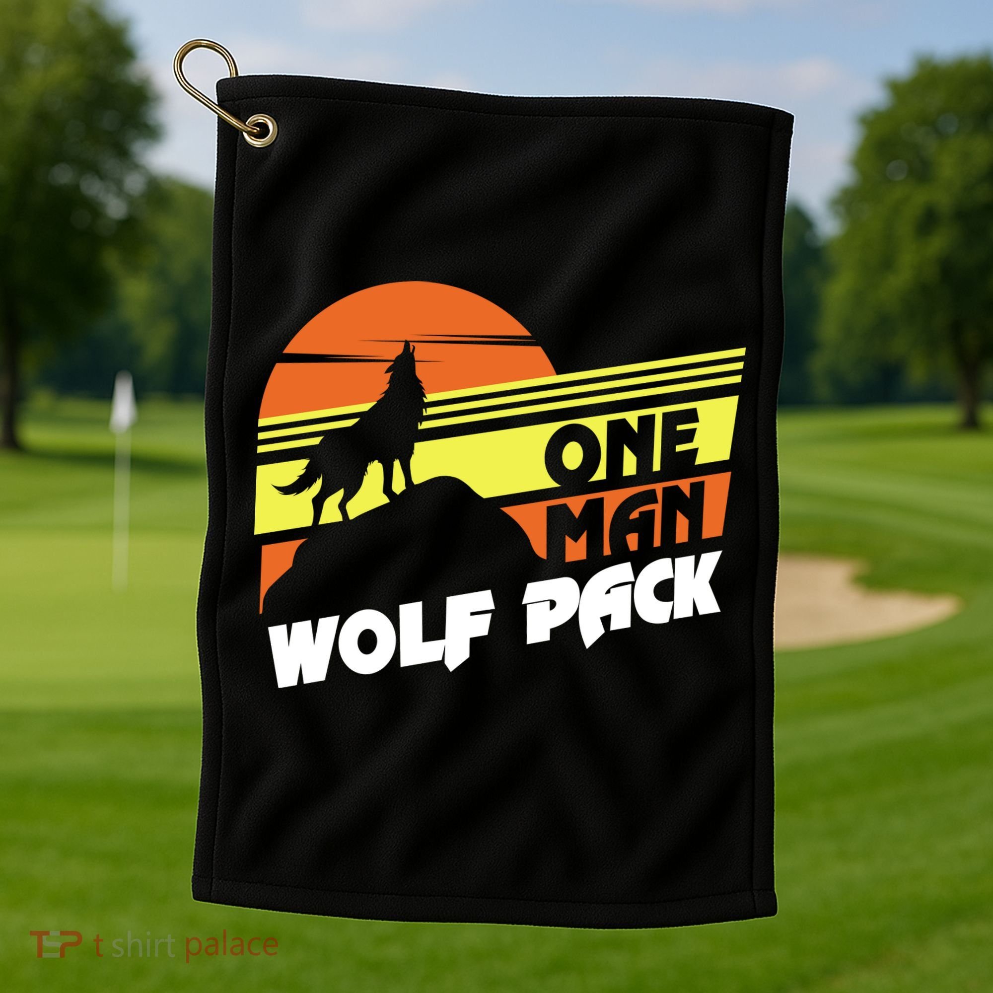 One Man Wolf Pack Golf Towel