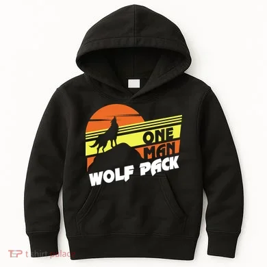 One Man Wolf Pack Kids Hoodie