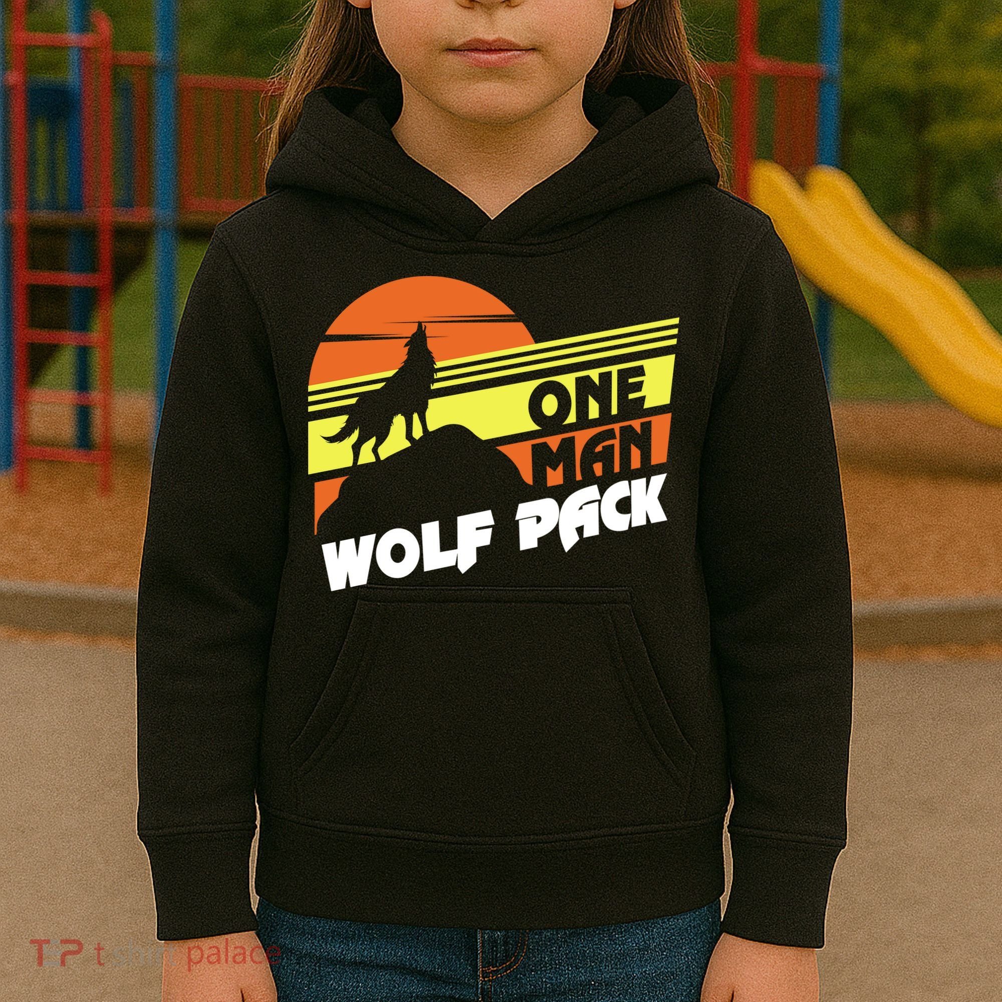 One Man Wolf Pack Kids Hoodie