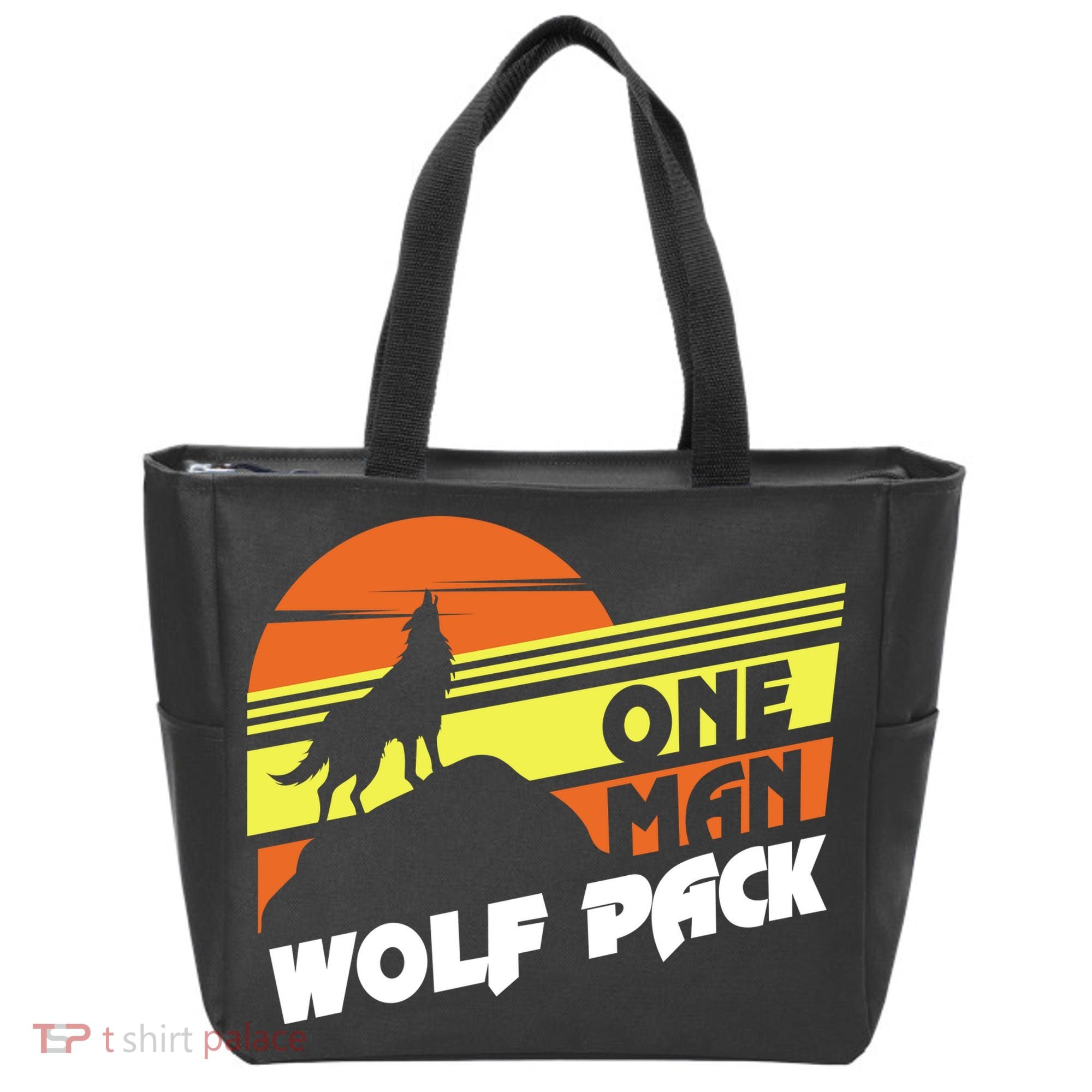 One Man Wolf Pack Tote Bag